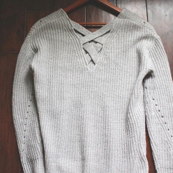 cute grey knit sweater - Picture 4 of 5
